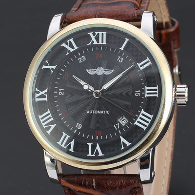 Reloj Mecánico Profesional de Tres Manecillas con Calendario y Esfera de Malla - Image 7