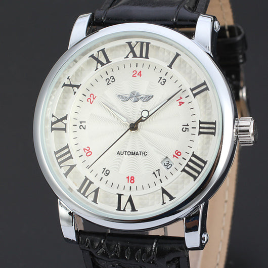 Reloj Mecánico Profesional de Tres Manecillas con Calendario y Esfera de Malla - Image 6
