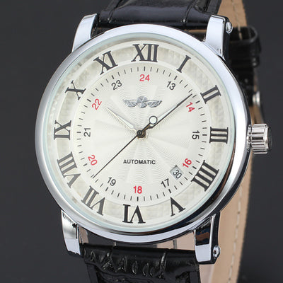 Reloj Mecánico Profesional de Tres Manecillas con Calendario y Esfera de Malla - Image 2