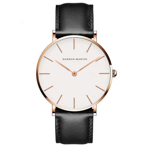 Reloj Pulsera Profesional Impermeable Unisex Negro y Café - Image 3