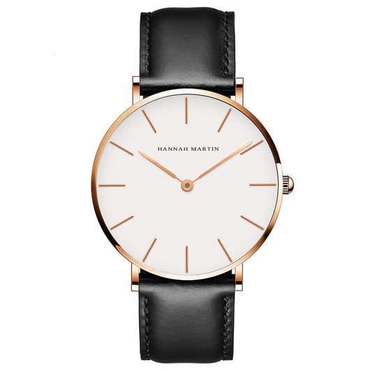 Reloj Pulsera Profesional Impermeable Unisex Negro y Café - Image 3
