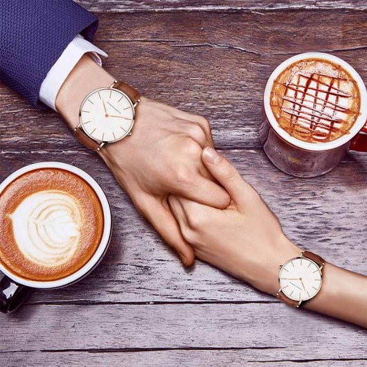 Reloj Pulsera Profesional Impermeable Unisex Negro y Café - Image 6