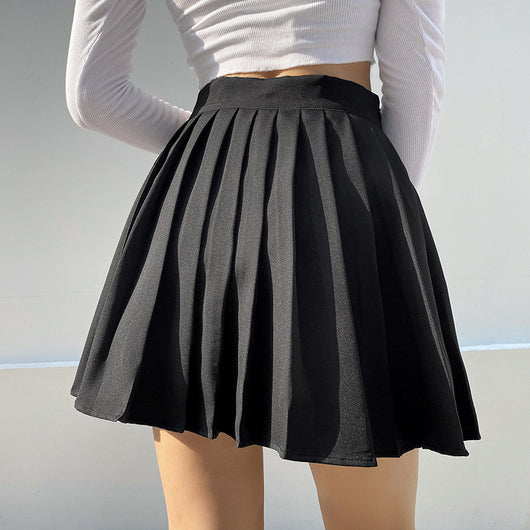 Falda Plisada Blanca Corta con Cintura Elástica para Mujer - Image 11