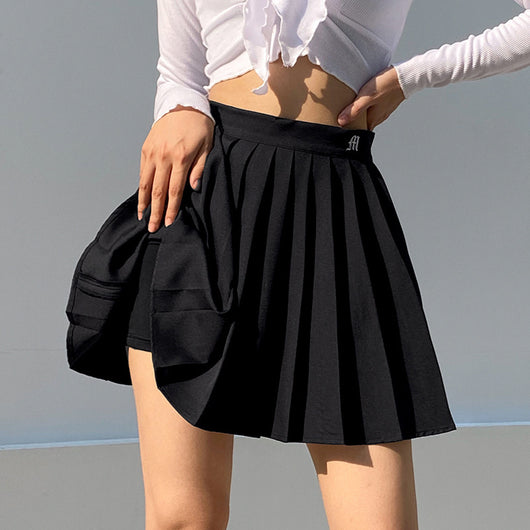 Falda Plisada Blanca Corta con Cintura Elástica para Mujer - Image 10