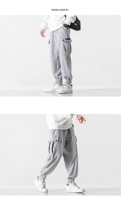 Overoles y Pantalones de Sudadera Japoneses de Color Sólido para Adolescentes - Image 12