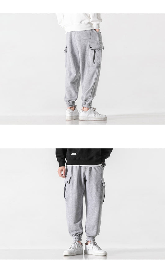 Overoles y Pantalones de Sudadera Japoneses de Color Sólido para Adolescentes - Image 14