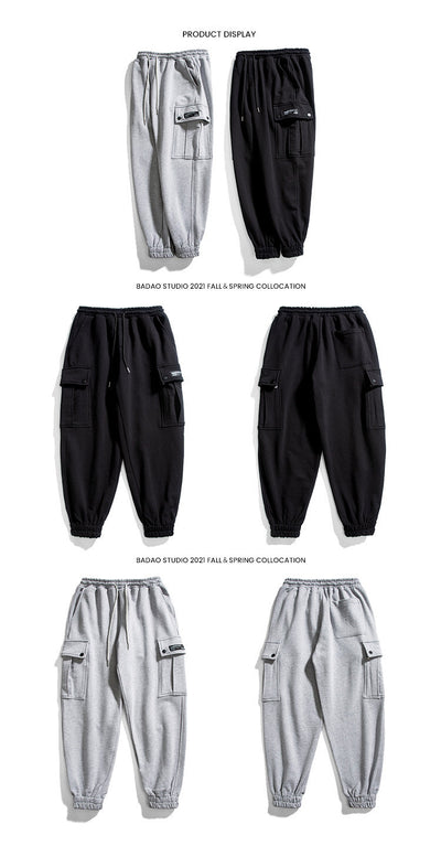 Overoles y Pantalones de Sudadera Japoneses de Color Sólido para Adolescentes - Image 20