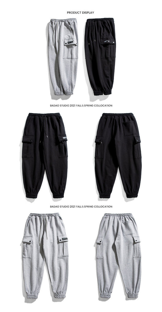 Overoles y Pantalones de Sudadera Japoneses de Color Sólido para Adolescentes - Image 20