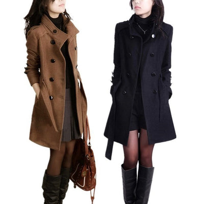 Abrigo Largo de Lana para Mujer - Colección Invierno