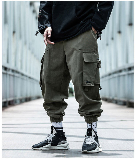 Pantalones Cargo Hip-Hop Funcionales Hombre Otoño Invierno - Estilo Urbano Holgado - Image 14