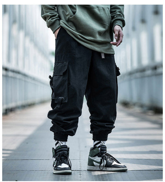 Pantalones Cargo Hip-Hop Funcionales Hombre Otoño Invierno - Estilo Urbano Holgado