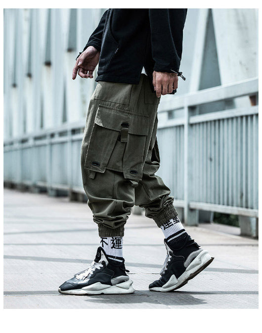 Pantalones Cargo Hip-Hop Funcionales Hombre Otoño Invierno - Estilo Urbano Holgado - Image 3