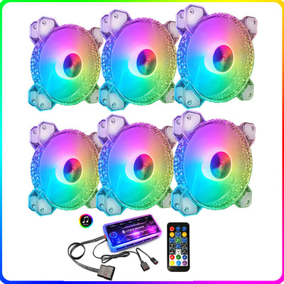 Ventilador RGB 12cm Silencioso con Apertura Diamante para PC - Image 12