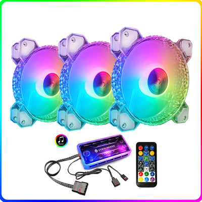 Ventilador RGB 12cm Silencioso con Apertura Diamante para PC - Image 4