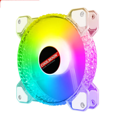 Ventilador RGB 12cm Silencioso con Apertura Diamante para PC