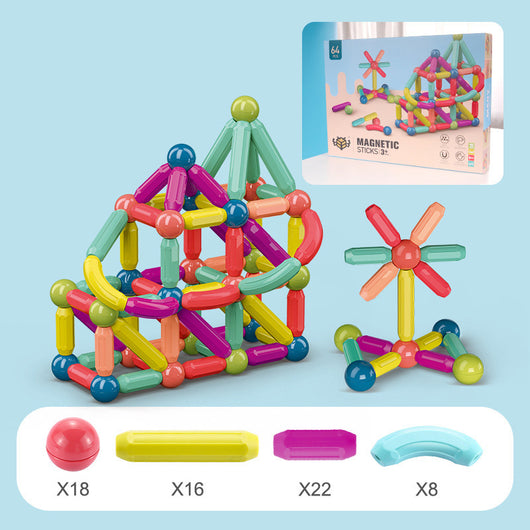 Juego de Construcción Magnética Grande para Aprendizaje Temprano - Bloques Variados DIY - Image 22