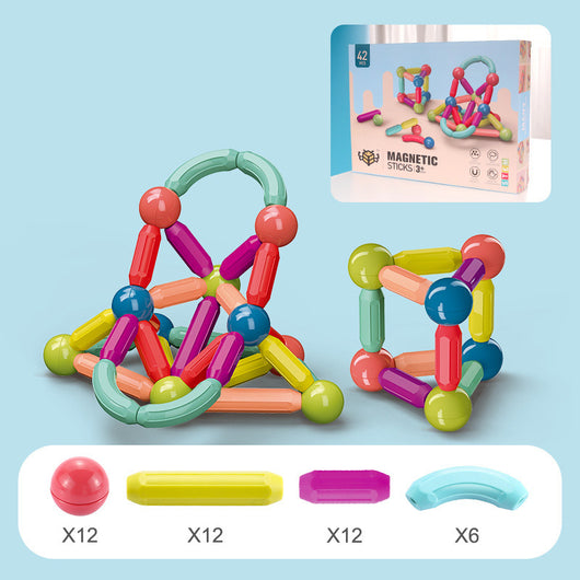 Juego de Construcción Magnética Grande para Aprendizaje Temprano - Bloques Variados DIY - Image 27