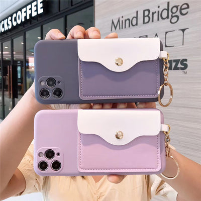 Funda Monedero Cartoon con Correa para Celular