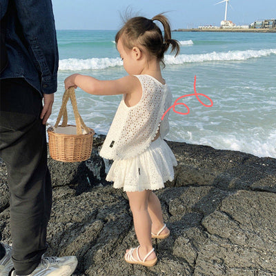 Conjunto de Verano para Niñas con Encaje Hueco Francés - Image 9