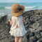 Conjunto de Verano para Niñas con Encaje Hueco Francés