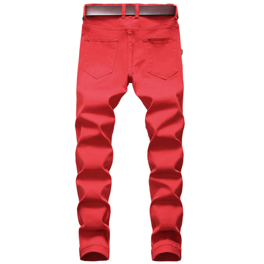 Pantalones Vaqueros Rotos Elásticos de Moda - Image 3