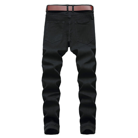 Pantalones Vaqueros Rotos Elásticos de Moda - Image 4
