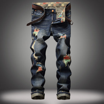 Jeans Rectos Rotos Personalizados para Hombre - Estilo Urbano - Image 5