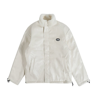 Chaqueta Acolchada Reversible de Cuero PU y Borrego - Image 7