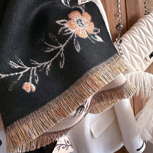 Chal de Cachemira Retro Tejido para Mujer - Abrigo Cálido Otoño Invierno - Image 17