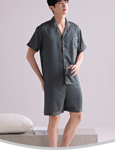Pijama Hombre Ice Silk Primavera Verano Transpirable y Ligero - Image 16