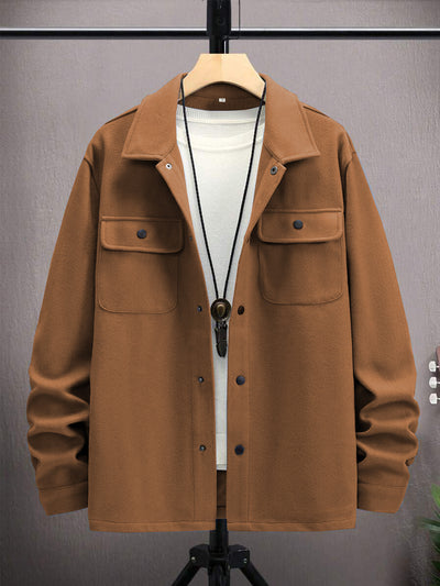 Abrigo Elegante para Hombre con Botones y Bolsillos de Solapa - Image 17