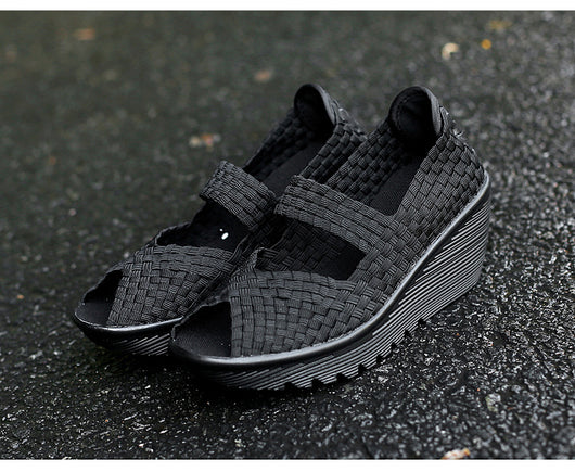 Zapatos Tejidos a Mano sin Cordones para Mujer - Comodidad Casual - Image 22