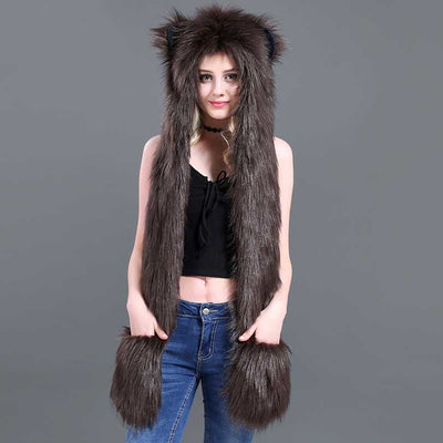 Conjunto Infantil 3 en 1: Gorro, Bufanda y Guantes con Diseño Animal de Peluche - Image 14