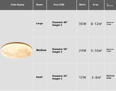 Lámpara LED de Techo Nórdica Moon - Luz Cálida para Dormitorio y Espacios Acogedores - Image 32