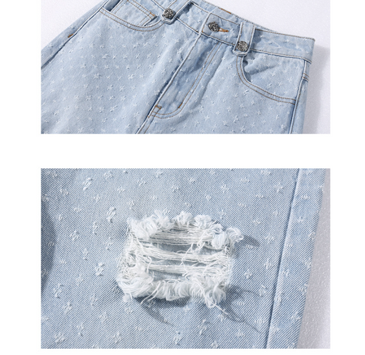 Pantalones Vaqueros Rotos Cintura Alta Versátiles para Mujer - Image 6