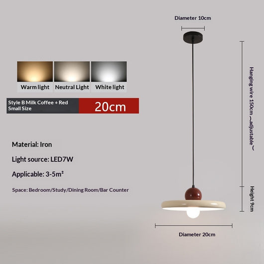 Lámpara Colgante Minimalista de Hierro en Tonos Crema para Sala - Image 7