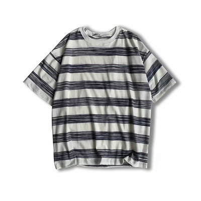 Camisetas a Rayas para Parejas - Algodón Puro Manga Corta - Image 3