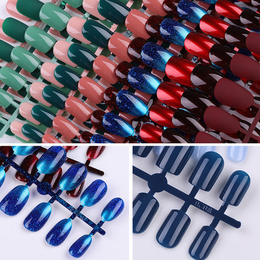 Uñas Postizas Adhesivas de Colores Sólidos - Set de 24 Piezas - Image 26