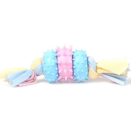 Juguete Dental TPR para Perros - Cuerda Trilobular Resistente a Mordidas