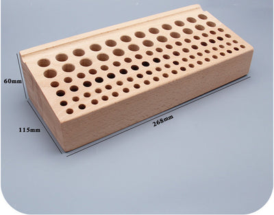 Organizador de Herramientas de Cuero con 98 Perforadores - Soporte de Madera de Haya - Image 9