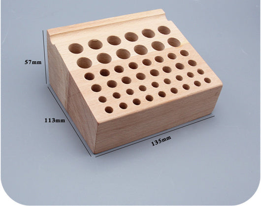 Organizador de Herramientas de Cuero con 98 Perforadores - Soporte de Madera de Haya - Image 8