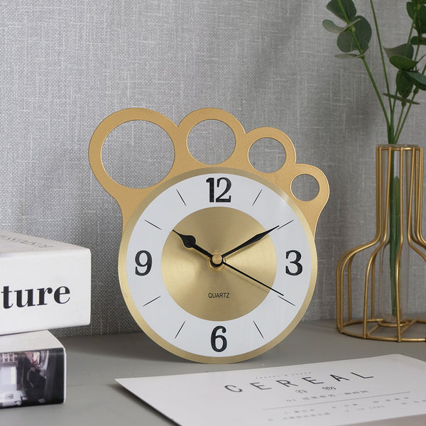 Reloj de Escritorio Nórdico Minimalista Dorado