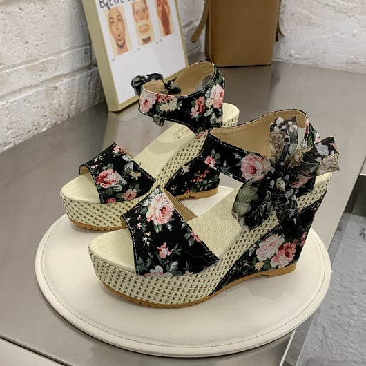 Sandalias Cuña Mujer con Moño - Suela Gruesa y Cómoda - Image 16