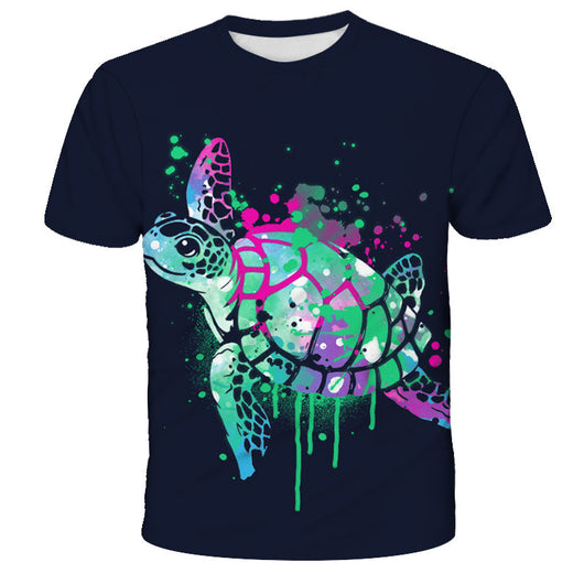 Playera Hombre Estampado 3D Tortuga Manga Corta - Image 8