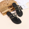 Sandalias y Pantuflas con Suela Suave y Remaches