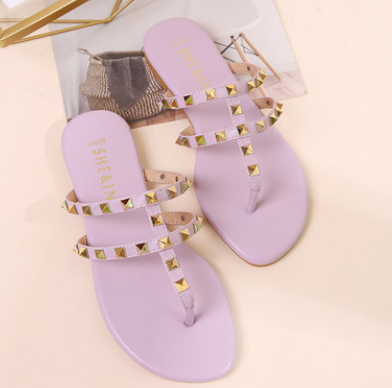 Sandalias y Pantuflas con Suela Suave y Remaches - Image 3