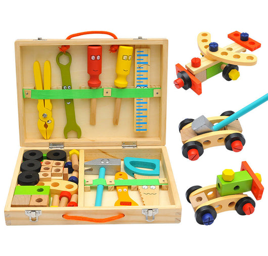 Caja de Herramientas de Madera para Niños - Juego de Construcción y Desarmado - Image 4