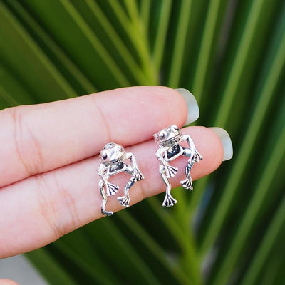 Aretes Divertidos de Rana para Mujer y Niña, Joyería de Animal - Image 6