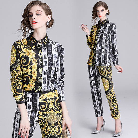 Traje Ejecutivo con Estampado Barak - Camisa Manga Larga y Pantalón - Image 9
