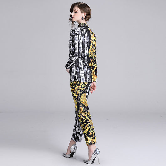 Traje Ejecutivo con Estampado Barak - Camisa Manga Larga y Pantalón - Image 2